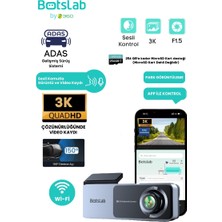 Botslab Hk50 Wi-fi 1620p 150° Ultra Geniş Açı Gece Görüşlü Akıllı Araç Içi kamera (2024)