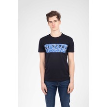 Retro Erkek Tişört Lacivert