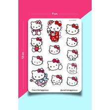 Hello Kitty Temalı Sticker Seti | Bullet Journal Sticker | Defter | Çıkartma | Scrapbook