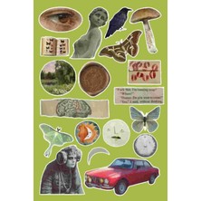 Vintage Temalı Sticker Seti - 24 Adet Etiket Seti- Telefon, Tablet, Defter Laptop Uyumlu Etiket