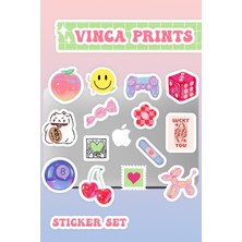 Laptop Sticker Seti 14 Adet Sticker Macbook Notebook Tablet Telefon Ajanda Defter Sticker Seti