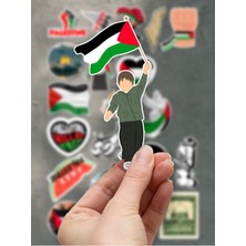 Özgür Filistin Temalı Sticker Seti / Free Palestine Etiket Sticker / Laptop Notebook Telefon 22 Adet