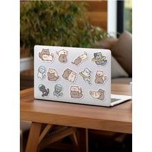 Kawaii Kedi Temalı Laptop Notebook Tablet Sticker Set
