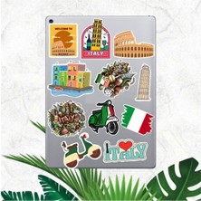 Italya Temalı Sticker Seti | Bullet Journal Sticker | Defter | Çıkartma | Scrapbook