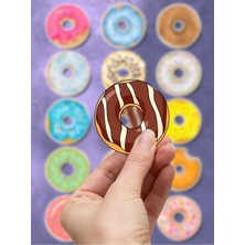 Donut Temalı Laptop Notebook Telefon Sticker Seti 15 Adet