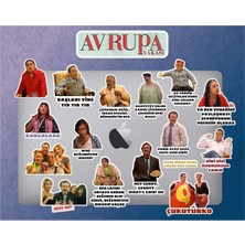 Avrupa Yakası 16 'lı Macbook Notebook Tablet Telefon Ajanda Laptop Defter Sticker Seti