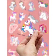 Unicorn Temalı Laptop Notebook Telefon Sticker Seti 19 Adet
