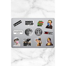 Aesthetic Temalı Laptop Sticker (12 Adet)