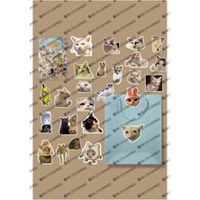 Komik Kedi Temalı Ajanda Laptop Notebook Tablet Sticker Seti