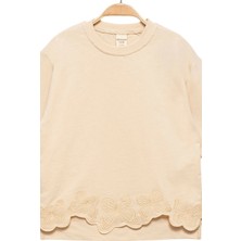 Kız Çocuk %100 Pamuk Nakışlı Sweat - Çocuk Giyim