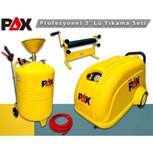 Pax Bıgworker Profesyonel 3'lü Set 200 Bar Yıkama 100 Litre Köpük Tankı ve Bez Sıkma Merdanesi Seti
