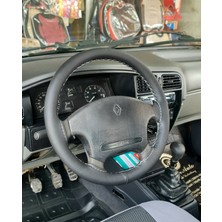 Gürler Oto Kılıf ve Aksesuar Dikmeli Direksiyon Kılıfı Renault 19 Uyumlu Soft Siyah Deri Siyah Ipli