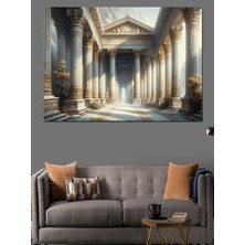 Roma Tapınak Dekoratif Kanvas - Mdf Ahşap Tablo