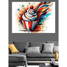 Cupcake Dekoratif Kanvas - Mdf Ahşap Tablo