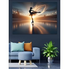 Paten Yapan Kadın Dekoratif Kanvas - Mdf Ahşap Tablo