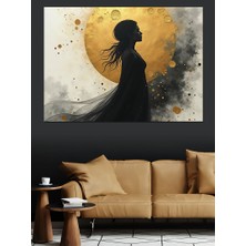 Ay Işığında Kadın Dekoratif Kanvas - Mdf Ahşap Tablo
