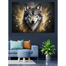 Soyut Kurt Dekoratif Kanvas - Mdf Ahşap Tablo