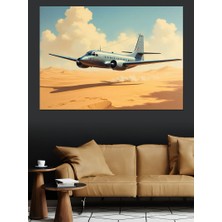 Tarihi Uçak Uçuşu Dekoratif Kanvas - Mdf Ahşap Tablo