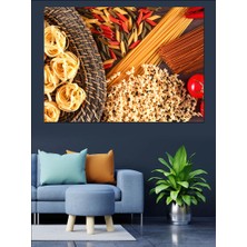 Makarna Çeşitleri Dekoratif Kanvas - Mdf Ahşap Tablo