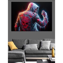 Kapüşonlu Adam Dekoratif Kanvas - Mdf Ahşap Tablo