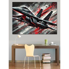 Çarpışan Savaş Uçakları Dekoratif Kanvas - Mdf Ahşap Tablo