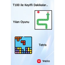 Welio Wkey T100 Tuşlu Kamerasız Asker/Yaşlı Cep Telefonu Siyah