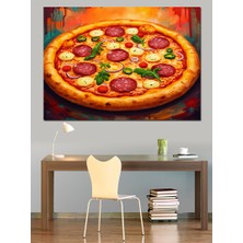 Büyük Boy Pizza Görseli Dekoratif Kanvas - Mdf Ahşap Tablo