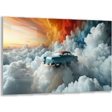 Exel Home Arabalar Cam Tablo - Klasik Arabalar - Yatay Motif 02-044