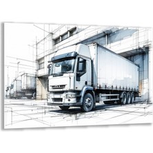 Exel Home Arabalar Cam Tablo - Kamyonlar - Yatay Motif 05-062