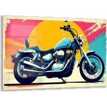 Exel Home Arabalar Cam Tablo - Motosikletler - Yatay Motif 04-006