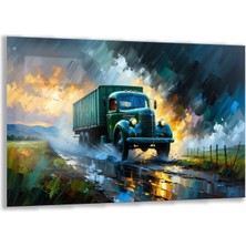 Exel Home Arabalar Cam Tablo - Klasik Arabalar - Yatay Motif 02-048