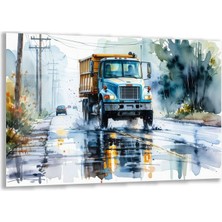 Exel Home Arabalar Cam Tablo - Kamyonlar - Yatay Motif 05-085