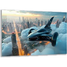 Exel Home Arabalar Cam Tablo - Spor Arabalar - Yatay Motif 03-084