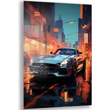 Exel Home Arabalar Cam Tablo - Karışık - Dikey Motif 01-038