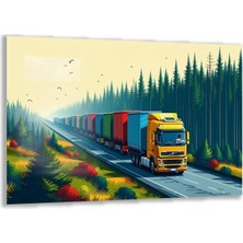 Exel Home Arabalar Cam Tablo - Kamyonlar - Yatay Motif 05-046