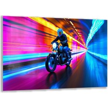 Exel Home Arabalar Cam Tablo - Motosikletler - Yatay Motif 04-087