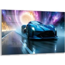 Exel Home Arabalar Cam Tablo - Spor Arabalar - Yatay Motif 03-058