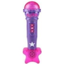 Pilli Işıklı Sesli Karaoke Mikrofon-Mor