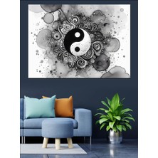 Yin-Yang Sanatı Dekoratif Kanvas - Mdf Ahşap Tablo