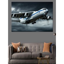 Uçuşta Kargo Uçağı Dekoratif Kanvas - Mdf Ahşap Tablo