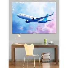 Gökyüzünde Uçak Dekoratif Kanvas - Mdf Ahşap Tablo