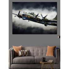 Ikinci Dünya Savaşı Uçağı Dekoratif Kanvas - Mdf Ahşap Tablo