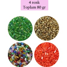 Royaleks Kesme Cam Boncuk 2mm - 4 Renk - Toplam 80 Gram - BNC436