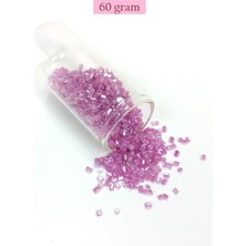 Royaleks Kesme Cam Boncuk 2mm - 60 Gram - Şeffaf Eflatun - BNC359