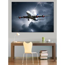 Yolcu Uçağı Dekoratif Kanvas - Mdf Ahşap Tablo
