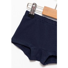 Kız Çocuk Pamuklu Lacivert ve Pembe Külot Boxer 3'lü Set - Kız Çocuk Iç Giyim