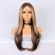 Peruk Market Kumral Balköpüğü Röfleli Katlı Kesim Tül Peruk