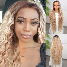 Peruk Market Kumral Balköpüğü Ombreli ve Röfleli Fiber Sentetik Tül Peruk