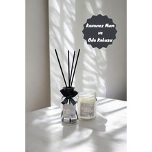 Tiem Concept Vanilya Kokulu Kavanoz Mum ve 100 ml Oda Kokusu Seti