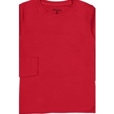 Unisex Uzun Kollu 3'lü Set Düz Renkli Tişört - Kız Erkek Çocuk